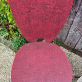 Four modernist chairs, steel, brass and skaï, 60s