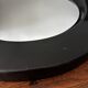 Vintage round mirror from the 70s, smoked brown plastic