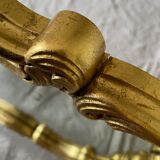 Golden resin rock mirror  42x68cm