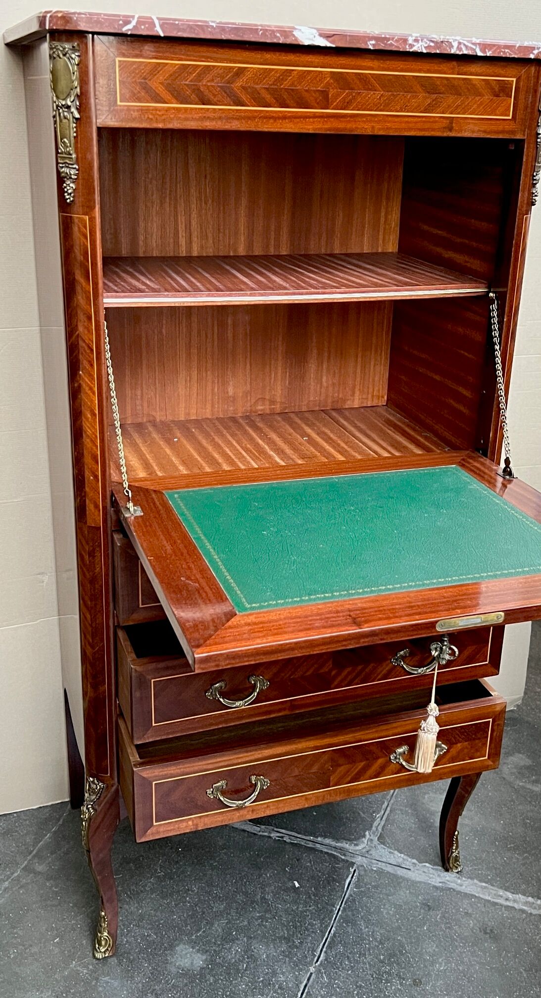 Lady secretary in mahogany Louis XVI style
