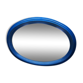 Miroir ovale pin bleu 50x67cm