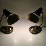 Pair of 1950s Design Bedside Table Lamps Art Nouveau, Stilnovo, Rockabilly
