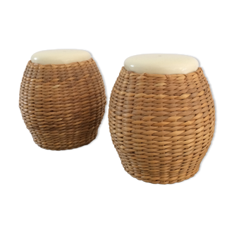 Saliere and pepper shakers