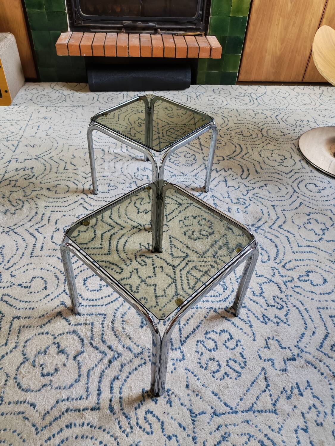 Pair of vintage 1970s side tables.