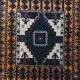Vintage Persian Baluch rug, hand-knotted wool, 1970.