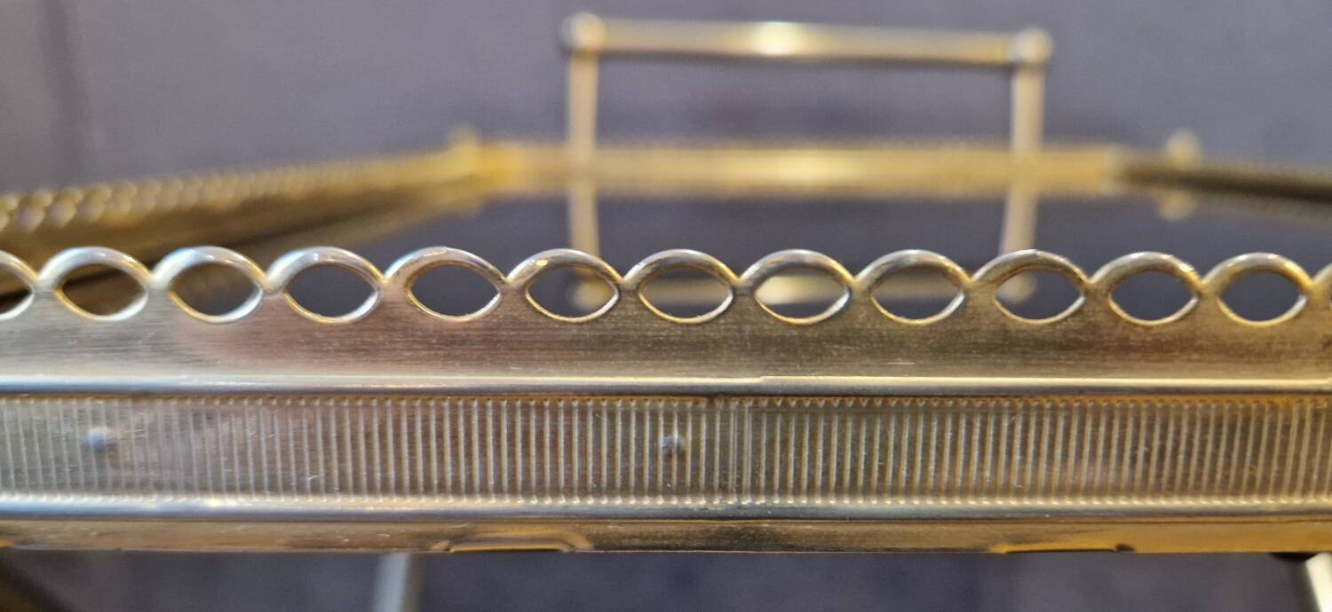 Brass rolling trolley