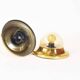 Pair of 1970’s petite brass & glass wall lights