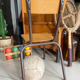 Children's school chair in wood and metal