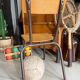 Chaise d’écolier enfant bois et métal