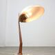 Lampe de table italienne en cuivre et aluminium du milieu du siècle