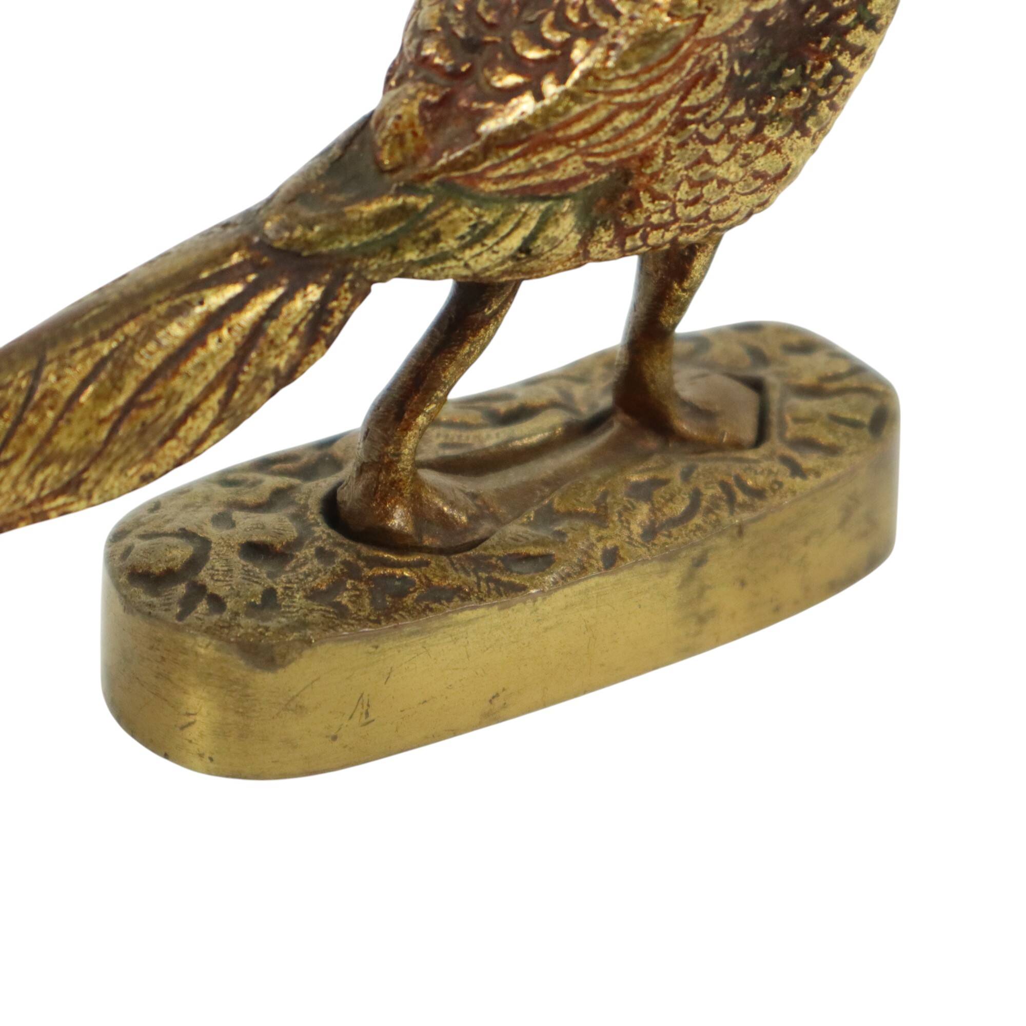 Statue de faisan en bronze doré, XIXe siècle