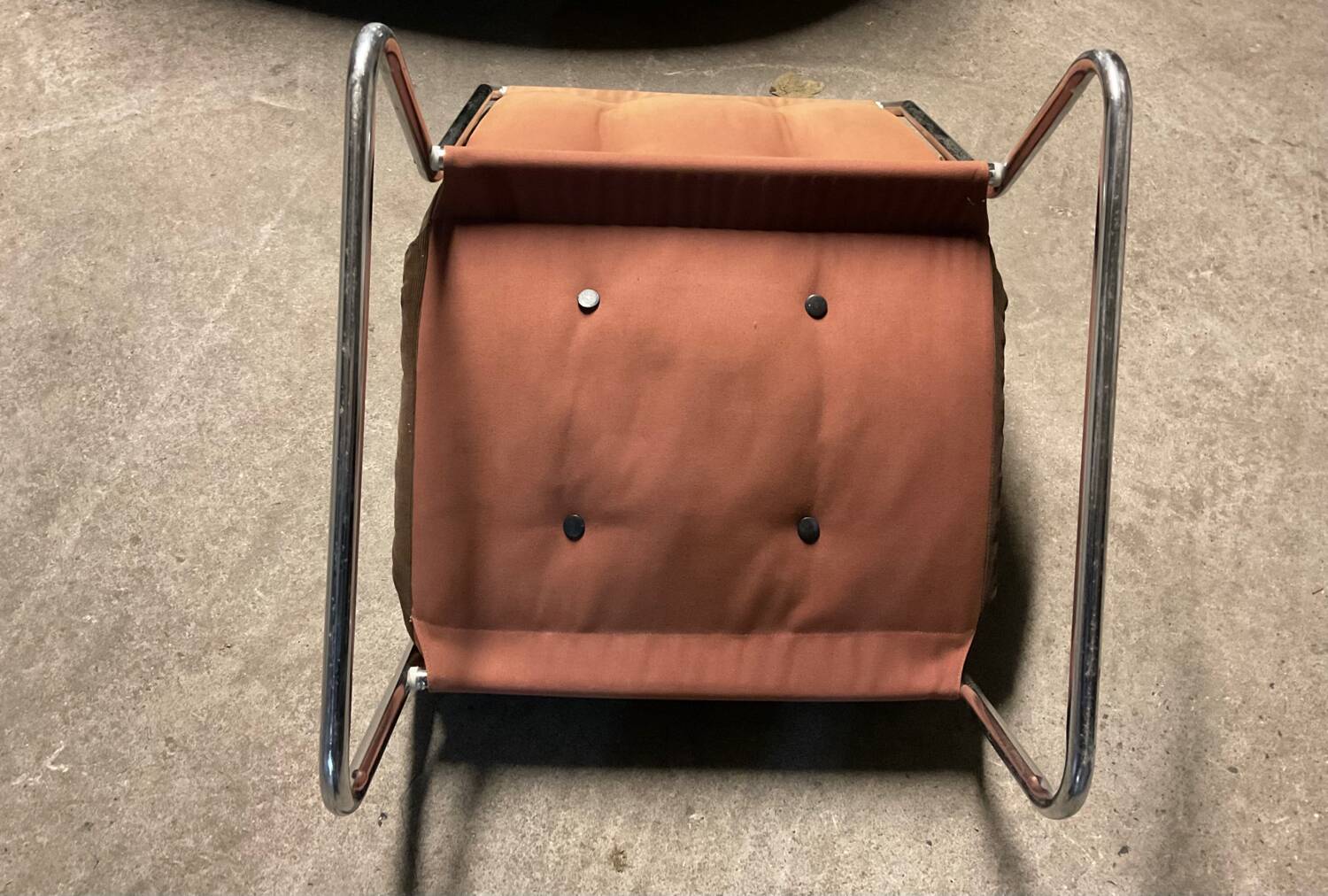 Vintage IKEA velvet low armchair