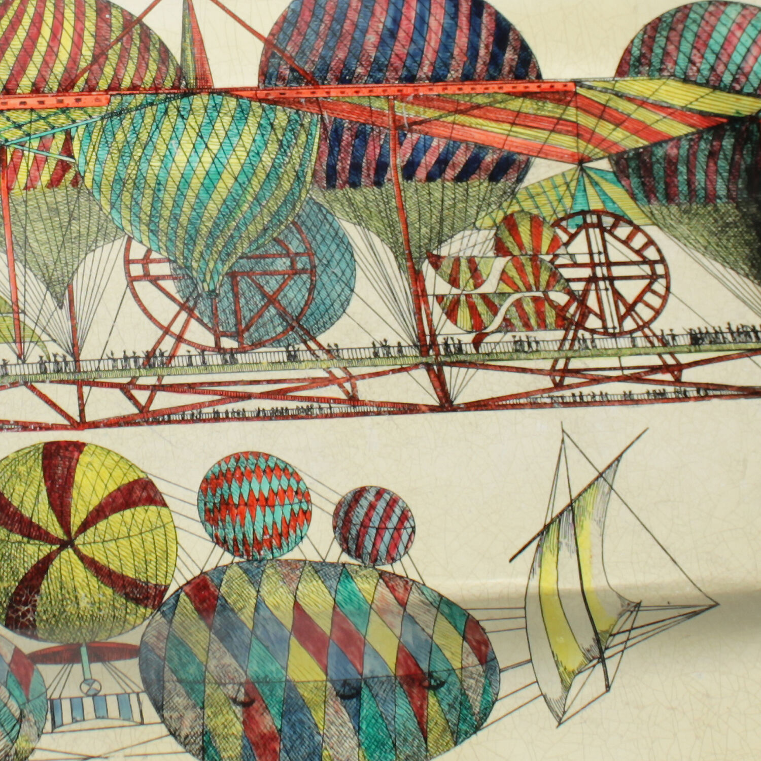 Tray by Piero Fornasetti, original 1950s