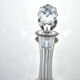 Vintage crystal decanter cut from star bevels and rice grains 1920-1930 bistrot