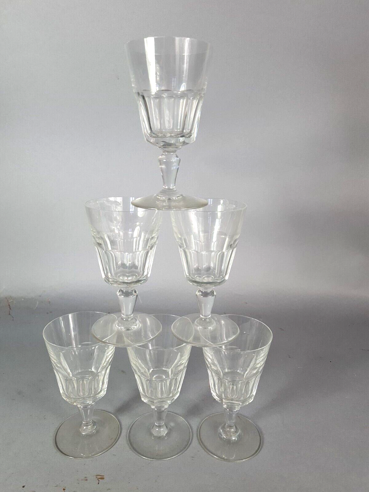 6 Baccarat crystal wine glasses in perfect condition S820