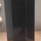 Pair of octagonal black lacquered wooden side tables