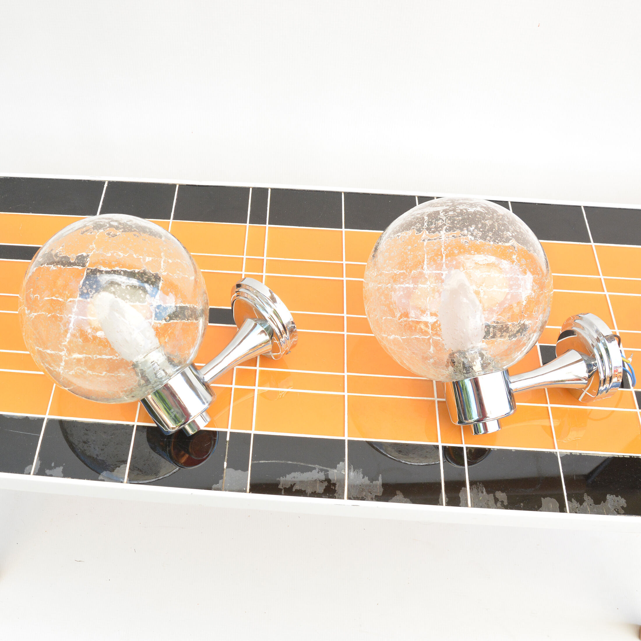 1980s pair of wall lamps, Karl Lenz, Germany