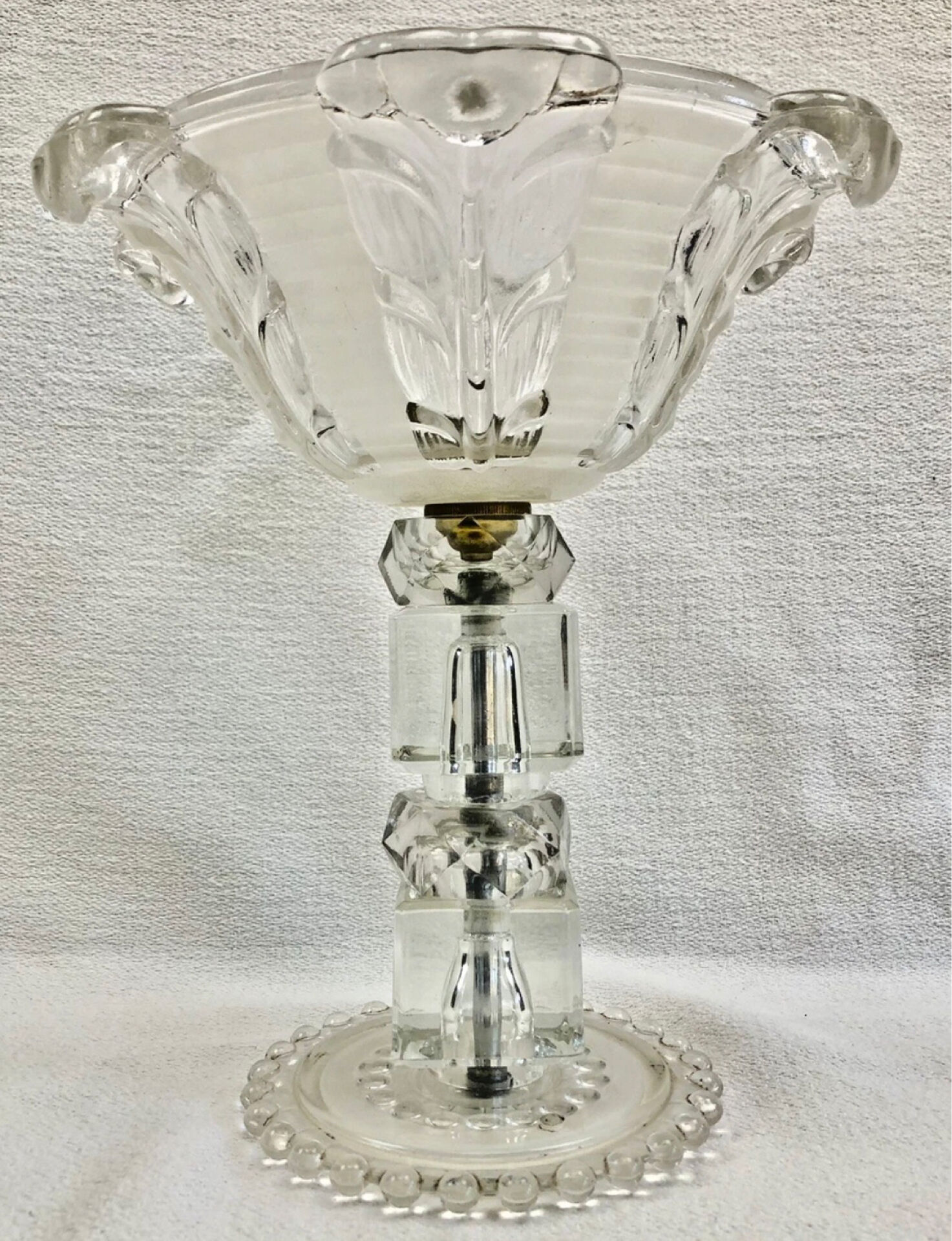 Vintage Art Deco lamp 1930 Modernist Jacques Adnet basin Ezan