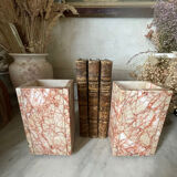 Pair of Art Deco marble and onyx bookends