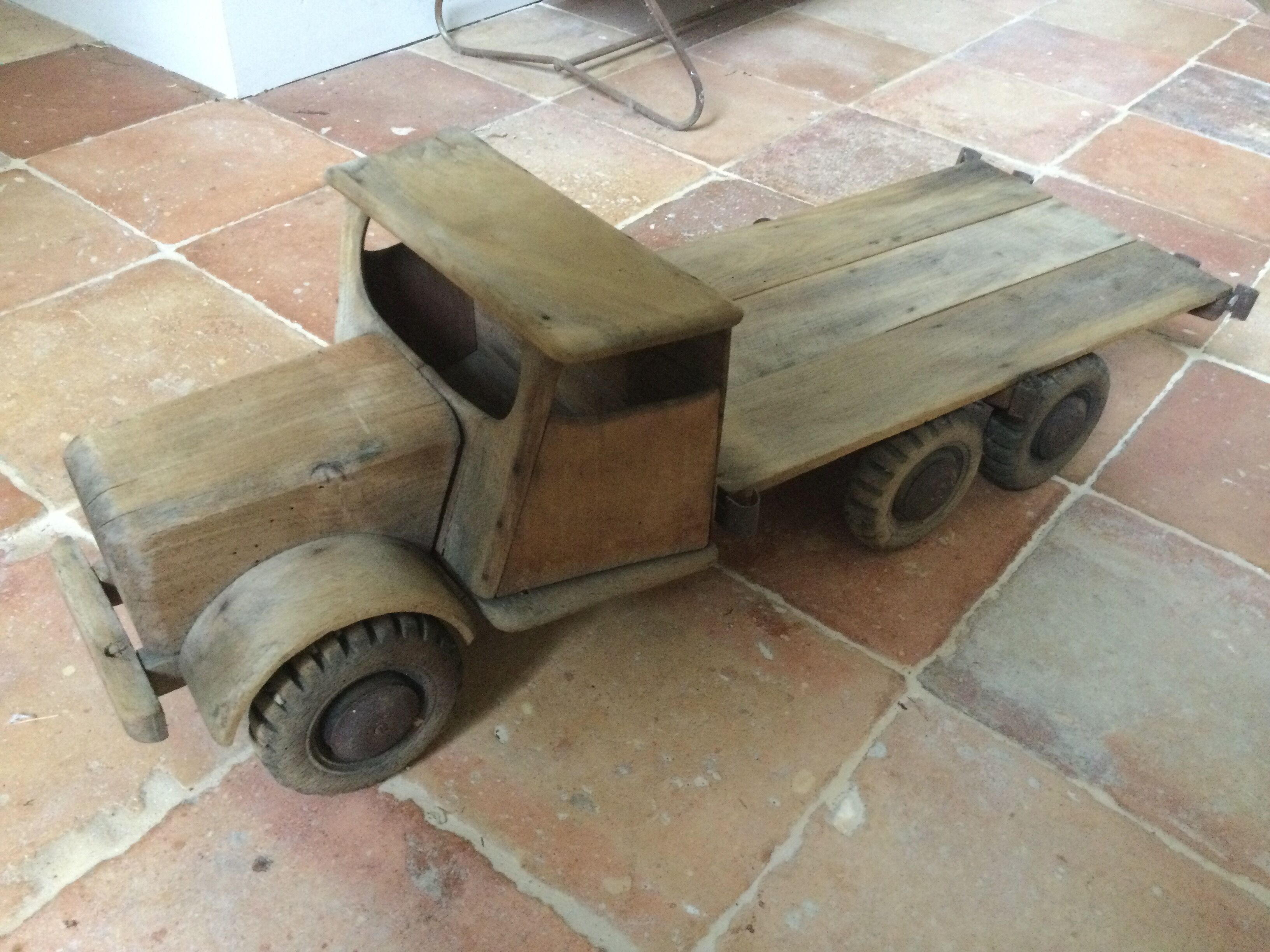 Antique oak transport truck