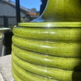 "Héritage 70" lamp in green glazed ceramic