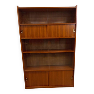 Bibliothèque vitrine - portes coulissantes