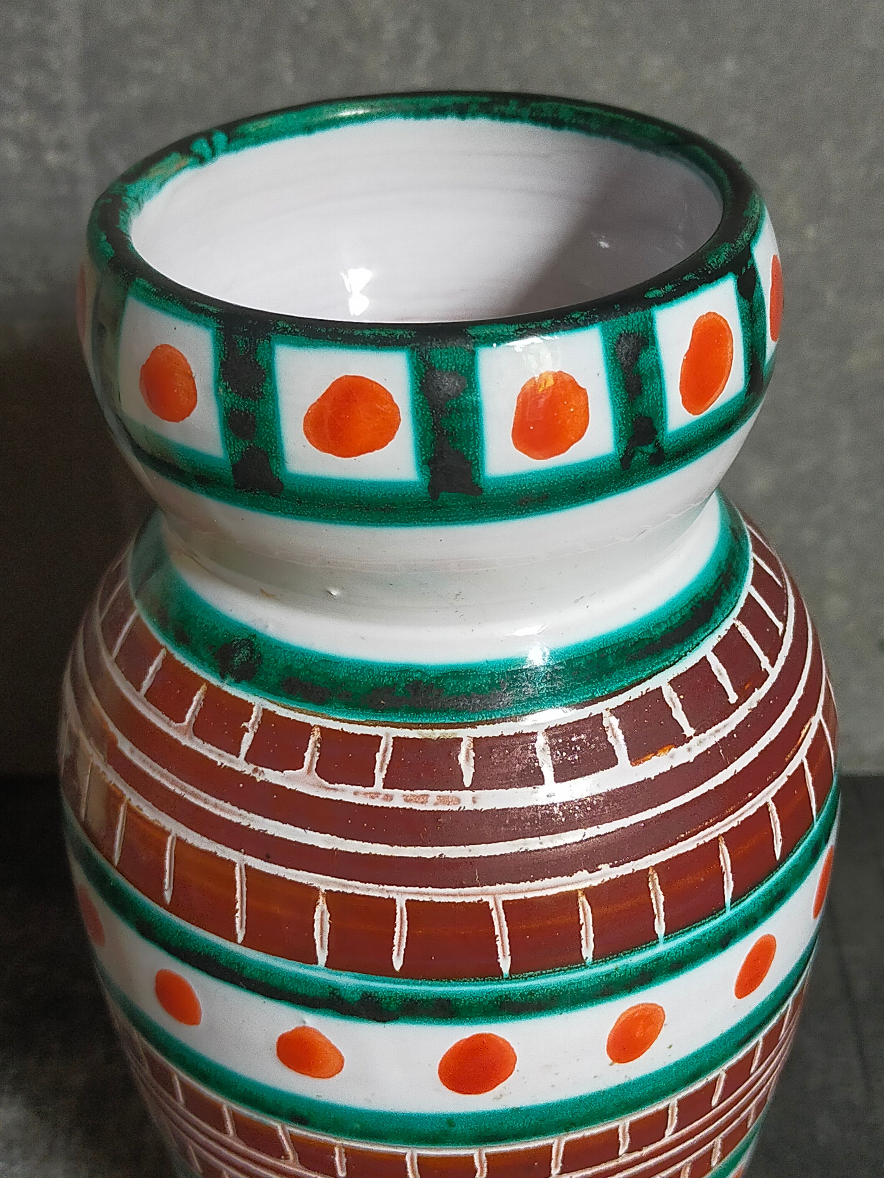 Vintage ceramic vase A. Fazio Vallauris 50s