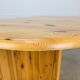 Table basse en pin massif forme organique, années 80