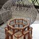 50' Vintage Metal and Wood Bird Cage