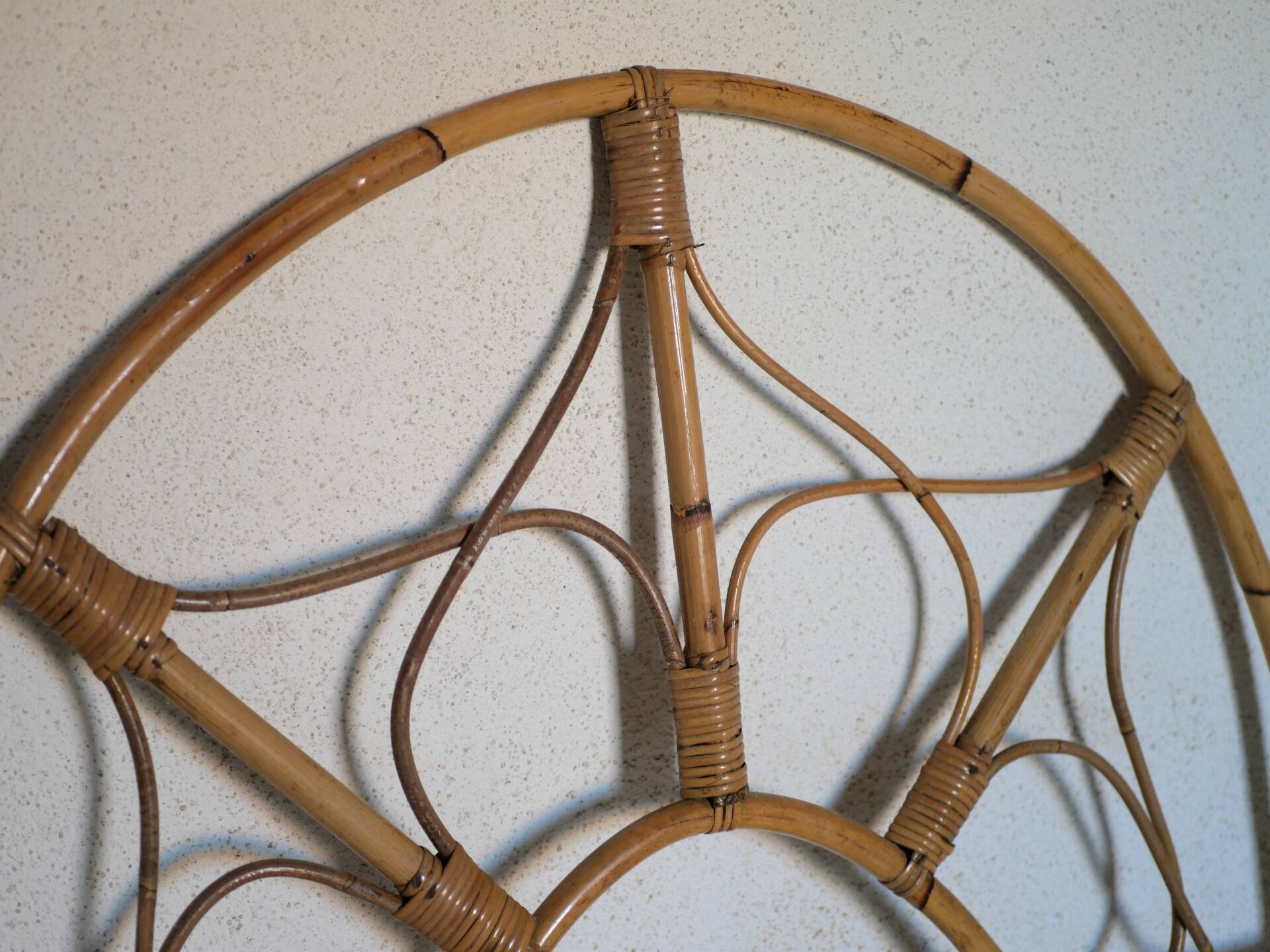 Pair of rattan headboards