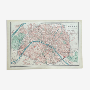 1883 - Map of the city of Paris