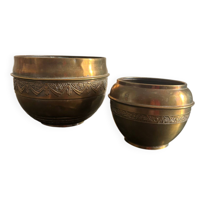 Caches-pots en laiton