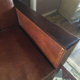 Leather club sofa 30s