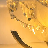 Pair of Ezan art deco glass and chrome wall lights