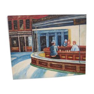 Ancien tableau décoratif, - bar