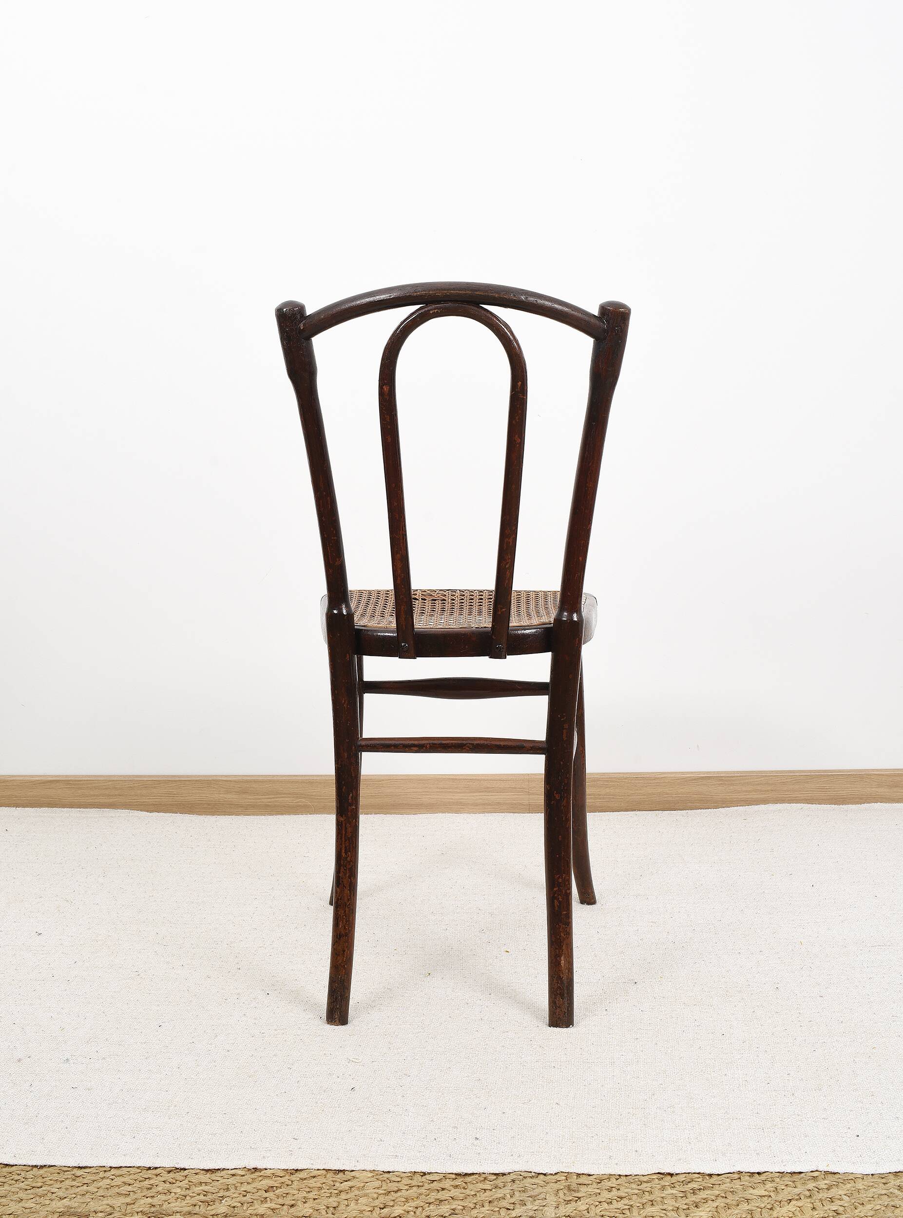 Old cane bistro chair