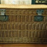 Rattan travel trunk