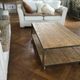 Table basse bois et fer 2 plateaux