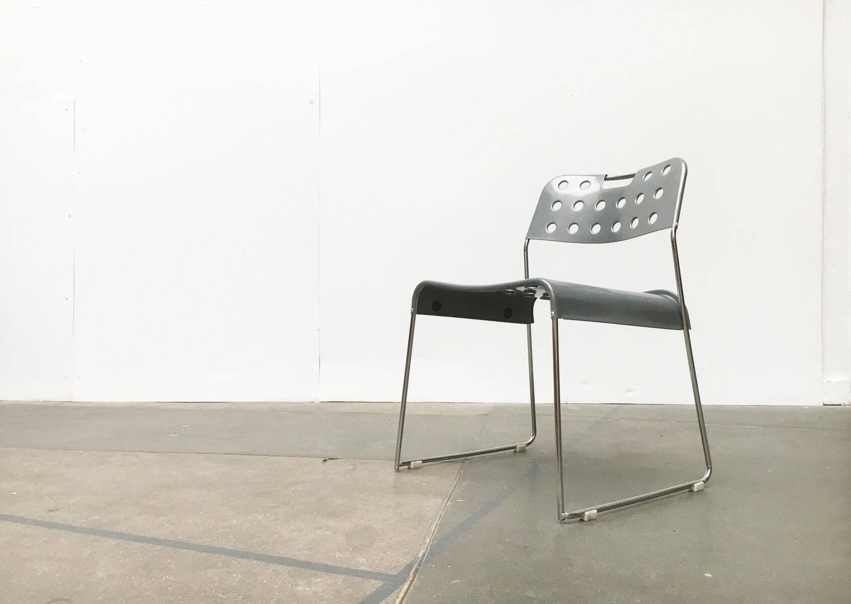 Omkstack Postmodern Chair from the vintage space age by Rodney Kinsman for Bieffeplast