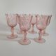 6 verres à vin rose