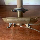 Candle holder transformed into a lamp