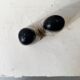Art Deco salt and pepper set in ebony and ivory circa 1950