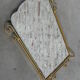Vintage faceted mirror in aluminum frame 67x54cm