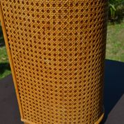 Porte-parapluie osier et cannage vintage