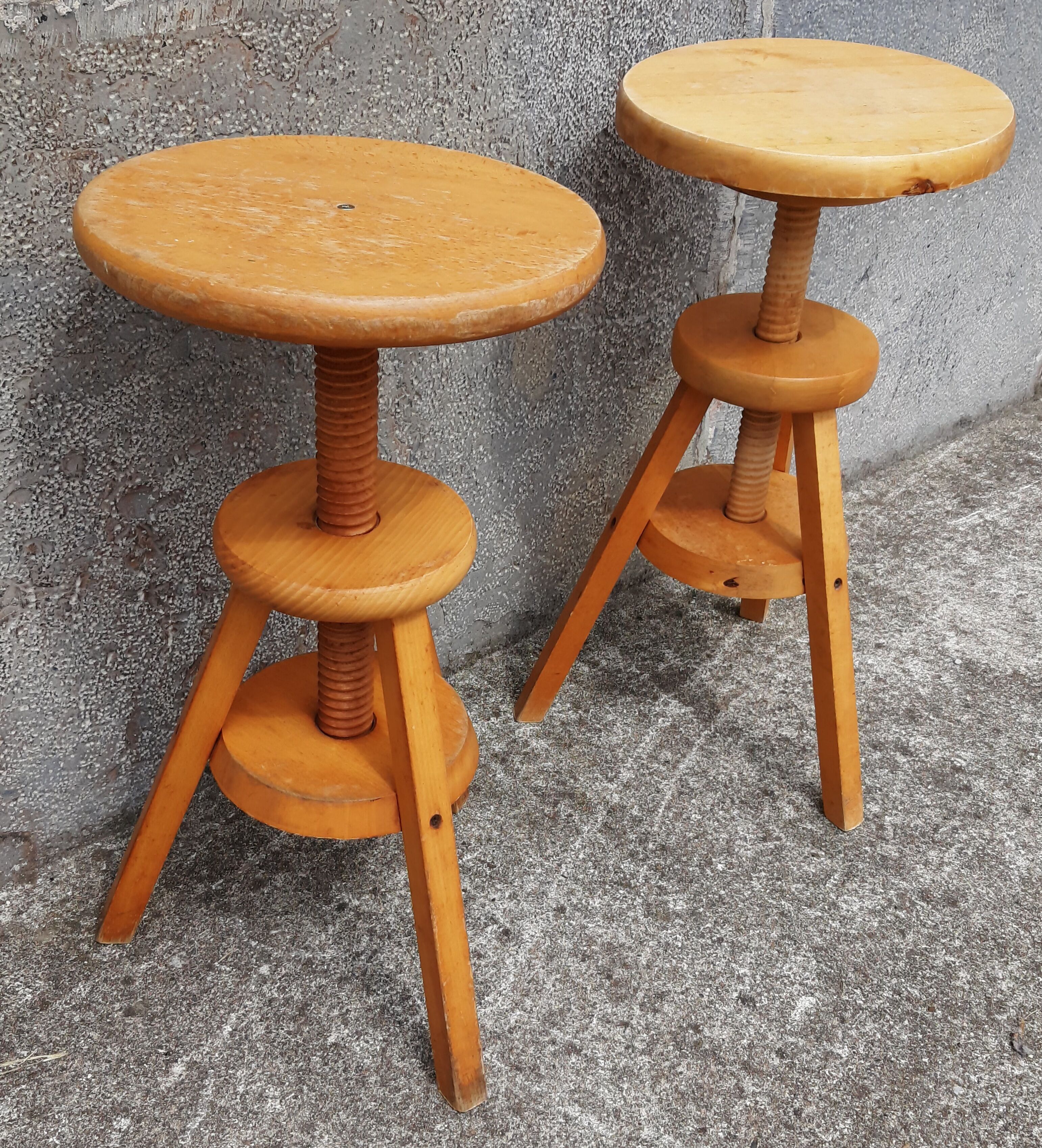 Pair of screw stools