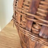Vase en rotin vintage