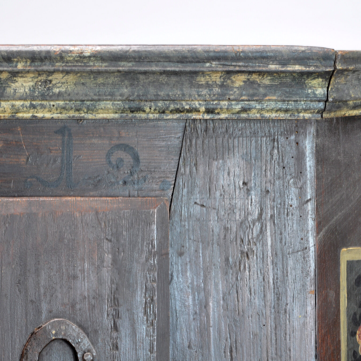 German hand painted cabinet from 1812