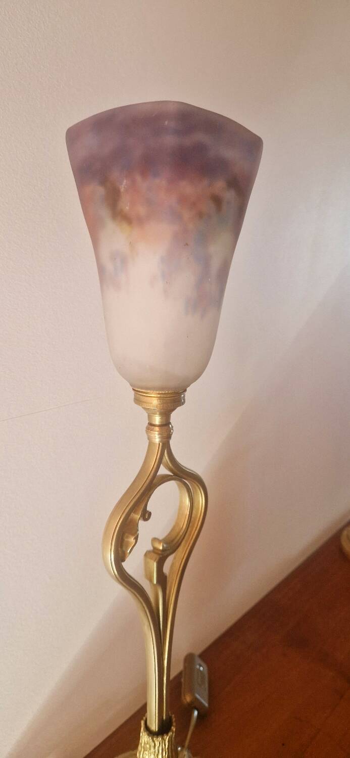 Art Nouveau style lamp by Müller Frères