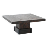 Brutalist square shaped coffee table Mid-Century France 1970