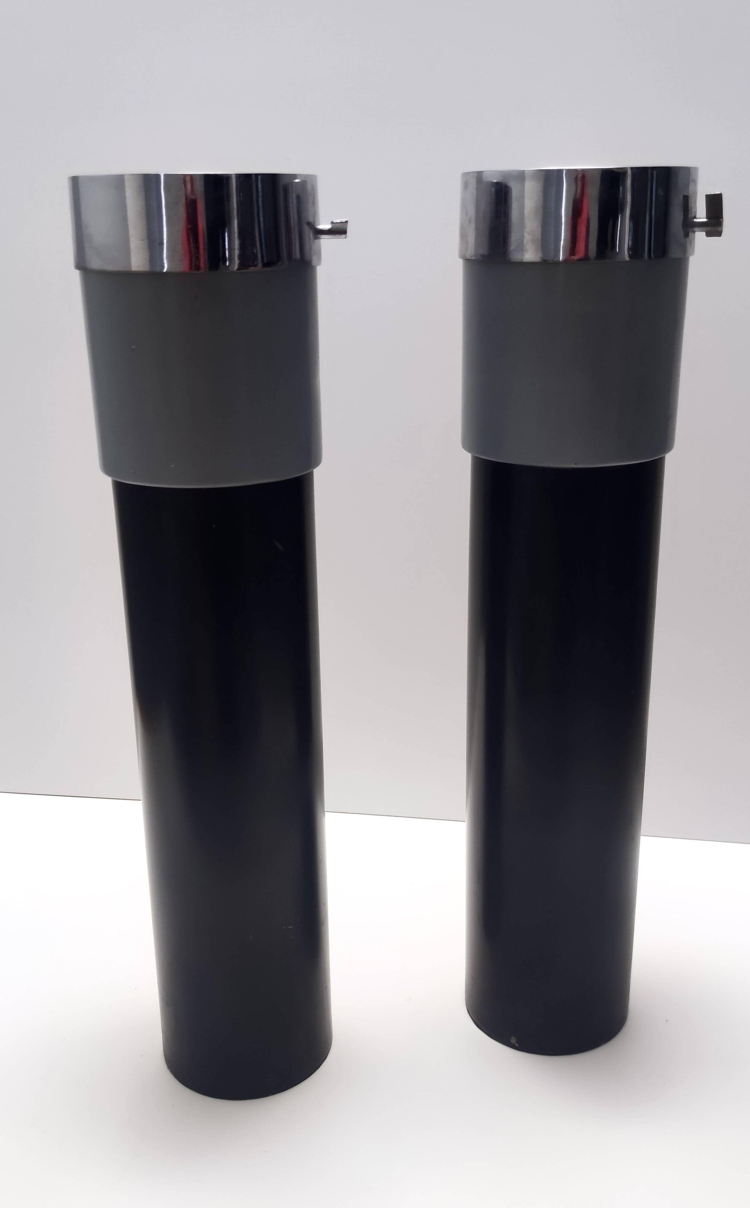 Chrome-Plated and Varnished Metal Ashtray Stand by Stilnovo, Italy